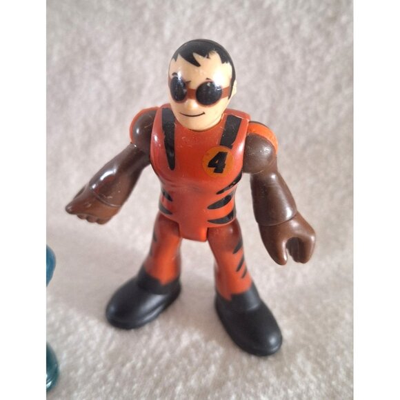 Imaginext Sky Racers 3 Figures 2 Orange & Blue 1 Red - Picture 4 of 15